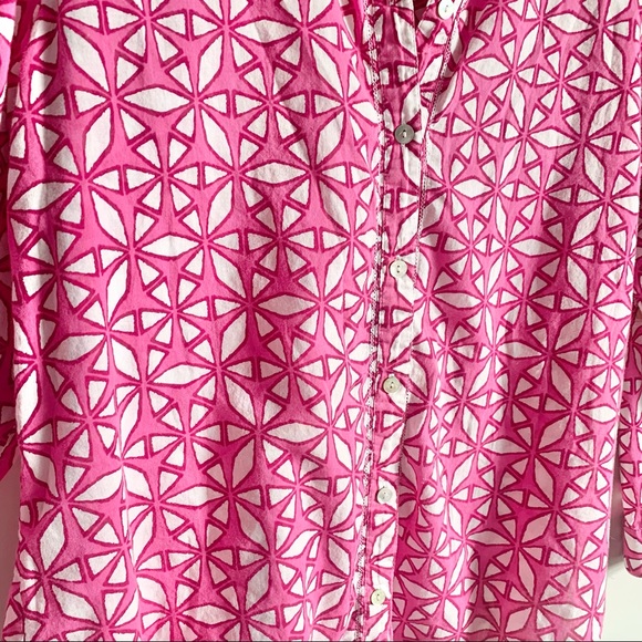 Chicos Pink & White Geometric pattern - Picture 2 of 9